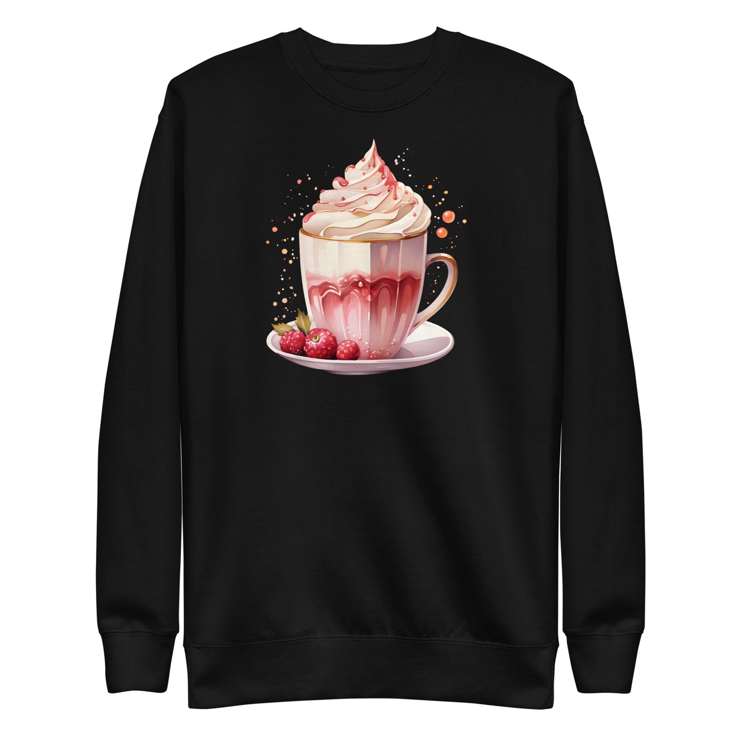 Unisex Pink Coffee Crewneck Sweatshirt